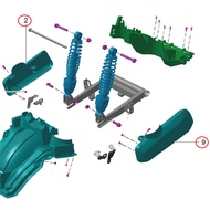 100% ORIGINAL YADEA E8S PRO FORK COVER GREY //   64342-D0E8-0000604/64343-D0E8-0100604 100% ORIGINAL