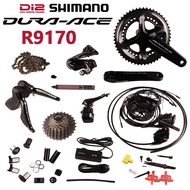 Shimano Dura Ace Di2 R9170 Groupset Electric Parts 2x11 Speed Road Bike 22s R9100 Crankset Cassette R9150 Front Rear Derailleur BT-DN110 SM-BCR2 EW-SD50 Electric Wire RS910 JC41 Junction Hydraulic Disc Brake Flat Mount