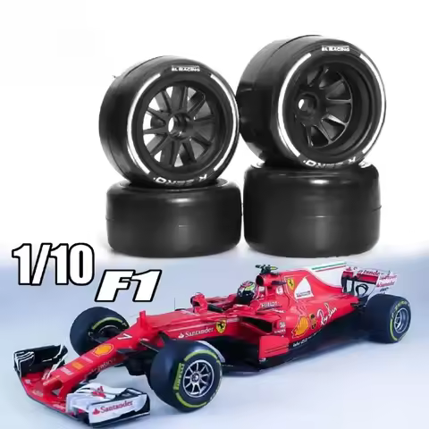 1/10 Tamiya F1 RC Car Upgrades - 4Pcs 60mm Racing Tires High Grip Imported Rubber Heat-Activated Tir