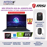MSI Stealth A16 AI+ A3HVFG-043 16'' QHD+ Gaming Laptop ( Ryzen AI 9 HX 365, 32GB, 1TB SSD, RTX4060 8