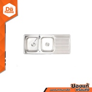 TECNO อ่างซิงค์ฝัง 2B1D ขนาด 120x50x21 ซม. รุ่น TNP 120 สแตนเลส 304 |ZWF|