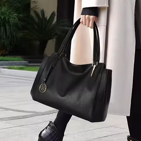 New Commuter Genuine Leather Middle aged Mom's Bag Women's Bag Handheld Soft Leather One Shoulder Wo