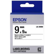 *OA-shop* 含稅附發票 EPSON LK-3WBN 9mm 原廠標籤帶白底黑字 LW-600P/LW-700