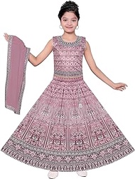 Kids Indian Dress for Girls Lehenga Choli, Handwork Embriodery