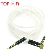 TOP-HiFi Free Shipping  3.5mm 8 Cores 7N Silver Plated Headphone Upgraded Cable For H9 H8 H7 H6 & st