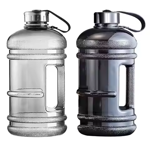 1Pcs Durable Gallon Bottle Water Bottle Portable PETG Sports Drink Bottle 2L Large Capacity With Han