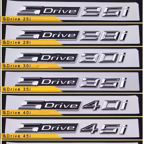 Car sdrive 20i 25i 28i 30i 35i Letters Logo Badge Emblem Decals Sticker For BMW X1 X3 X5 Z4 E86 E89 