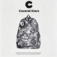 【COVERAL KLORS】High School Trendy School Bag New Cool Junior High School Student Backpack Billiard G