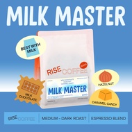 RISE COFFEE เมล็ดกาแฟคั่วกลางเข้ม Milk Master หอมหวาน เหมาะทานกับกาแฟนม Brazil 100% เกรดพรีเมี่ยม