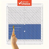 A 3.7mm thick quilting ruler with dimensions of 12.5 inches x 12.5 inches, designed for precise cutt