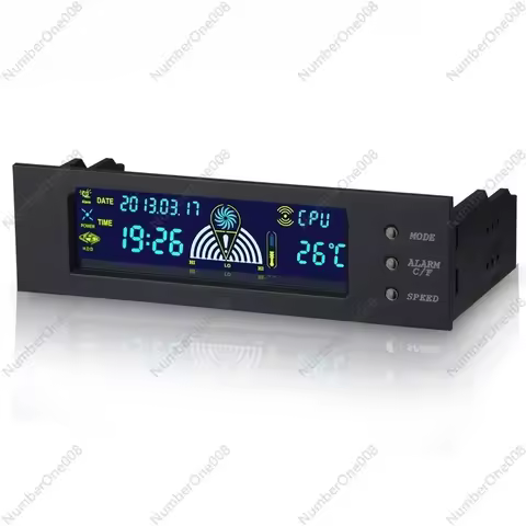 5.25 Inch Bay Fan Controller PC Case Calendar Screen Display Fan Speed Temperature Monitor