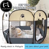 Pet Tent House Portable Folding Outdoor Travel Cat Tent Dog Cage Khemah Kucing Rumah Kucing