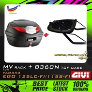 SET KOMBO KOTAK/BOX GIVI B360 B360N TOP CASE + YAMAHA EGO 125LC / 125LC FI / 115S FI MV MONOROCK