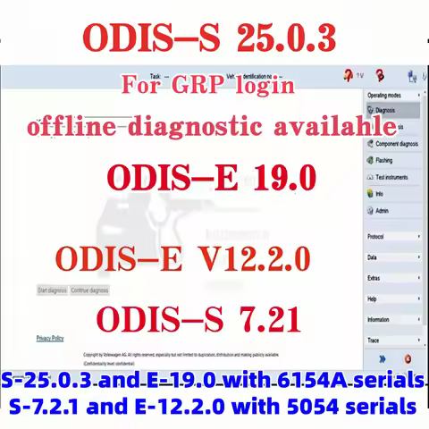 2025 latest version Odis Service 25.0.3 or S 7.2.1 Odis Engineering 19.0.0 or 12.2.0 database of 505