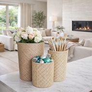 Pandan Cylinder Storage Multipurpose Basket/ Box/ Box/