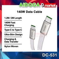 AIDOGA DC-531 Nano Anti-Stain Ultra-Slim Data Cable 140W Fast Charging Cable Type-C Cable DC-5311 Ka