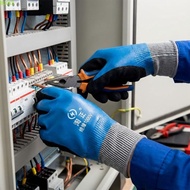 BUCKS Electrician Insulating Gloves, Anti Slip High Elasticity Electric Shock Protection Gloves, Rub