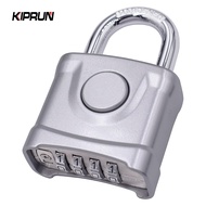 KIPRUN Heavy Duty Combination Padlock,  4 Digit High Security Padlock, One-Key Unlocking, 8mm Harden