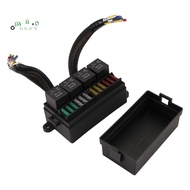 12V Car Fuse Relay Box Pre-Wired Fuse and Relay Box with 4 Relay 12 Way ATC/ATO Fuses Sealed 12V Rel