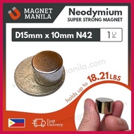 Magnet Manila D15mm X 10mm Neodymium Magnet N42 Super Strong Earth Ndfeb Permanent Disc Ro