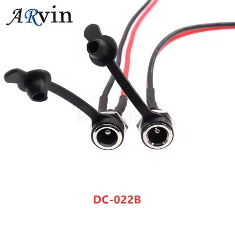 Battery DC Power plug connector for diy dc waterproof jack connector DC022B 5.5 X 2.1 mm 5.5X2.5 mm 