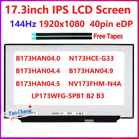 17.3 inch 144Hz Laptop LCD Screen B173HAN04.0 B173HAN04.4 B173HAN04.9 For MSI MS-17F2 ASUS FX706 Dis