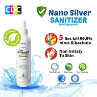 MULTIPURPOSE SANITIZER 250ML NANO SILVER ~ Alcohol free,Water based,Air Mist Sanitizer,Hand Sanitize