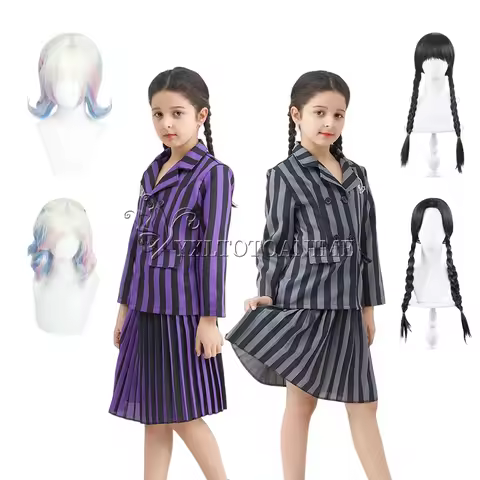 Women Nevermore Academy School Uniform Addams Family Cosplay Costume Halloween Birthday Party Clothe