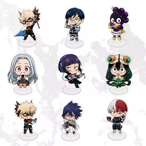 MHA My Hero Academia Acrylic Keychain Stand Bakugo Todoroki Tsuyu Jiro Eri Iida Mineta Tamaki Anime