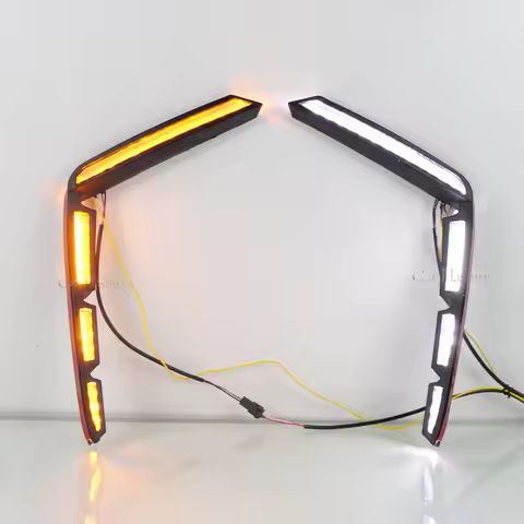 Car LED DRL Daytime Running Lights For Hyundai Elantra 2023 2024 with Dynamic turn signal Daylight F