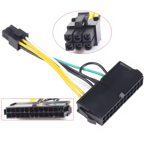 ATX PSU Standard 24Pin Female to 6P Male Internal Power Converter Cable For Dell 3060 5060 7060 Main