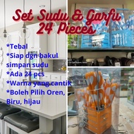 Set Sudu dan Garfu .. Sudu Makan .. Sudu Langkawi .. Tahan Lasak .. Pelbagai Warna Menarik