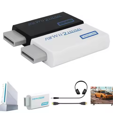 For WII to HDMI Converter - HD Game Console Adapter WII2 HDMI High-Definition Video Audio Transmissi