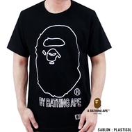 BAPE OUTLINE T-SHIRT BAPE TEE/ - FULL TAG & LABEL