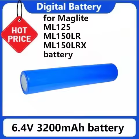for Maglite ML125 ML150LR ML150LRX ILIF-3006526 6.4V 3200mAh Flashlight Battery Please double check 