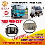 NISSAN CPB/CW520 FRT MARK "UD 9" CHROME HIGH QUALITY