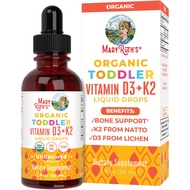 MaryRuth Organics Vitamin D3, Vitamin K2, Vitamin D3 K2 Drops, K2 D3 Vitamin Liquid Supplement for T