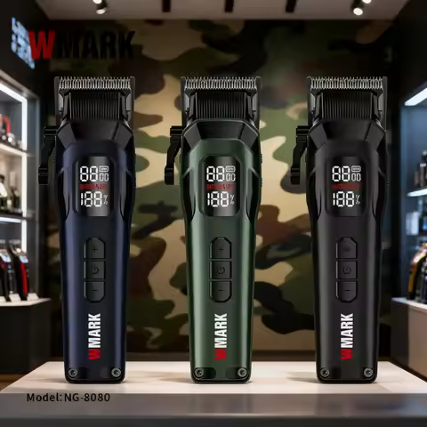 WMARK Hair Trimmer Professional Hair Clippers Rechargeable Haircut Machine Detachable DLC Cutter Hea