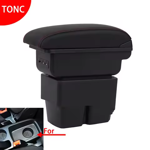 For Ford Fiesta Armrest box For Ford Fiesta MK7 Car Armrest 2009-2017 Car Storage box easy installat