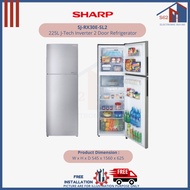 Sharp SJ-RX30E-SL2 225L J-Tech Inverter 2 Door Refrigerator