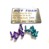 Combo 10 con Ốc 4li15 dù nhỏ Titan Gr5 cao cấp ốc titan 4li gắn nắp dầu các dòng xe
