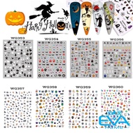 3D Nail Sticker Halloween Devil Festival Theme Colection Spider Web Spooky Pattern WG
