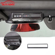 Soft Carbon Fiber Car Hazard Warning Flashers Panels Trim Stickers For 2020-2023 Corvette C8 Stingra