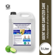 Ugent Nano Sanitizer 5 Liter Pack | High-Performance Disinfectant, Eco-Friendly, Kaffir Lime Scent