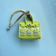 Mini Platinum Christmas House Keychain Earphone Bag Car Key Holder Pendant Cute Doll Bag Creative Mi