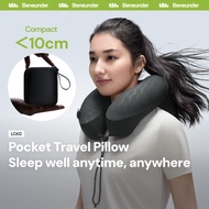 Ready stock, Beneunder LC612, Inflating Neck Pillow, No blowing required, Foldable with Storage Case