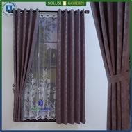 Gorden Jendela Kamar Aesthetic Kain Polyester Lembut Motif Bunga Tulip