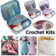 Full Set 59PCS DIY Crochet Kit Knitting Sewing Embroidery Cross Stitch Tools Fidget Bags Beginner Be