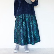 Covent Garden 綠色 - 帶點隨性不羈的緹花長裙，全長 80 公分