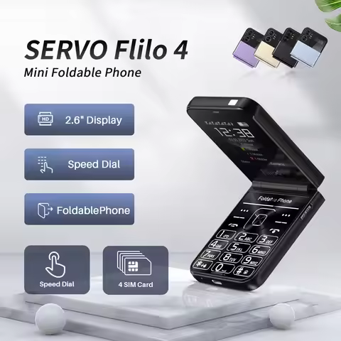 SERVO Flilo4 Mobile Phone 4 SIM Standby Speed Dial Magic Voice Blacklist Flashlight FM Radio 2.6"Dis